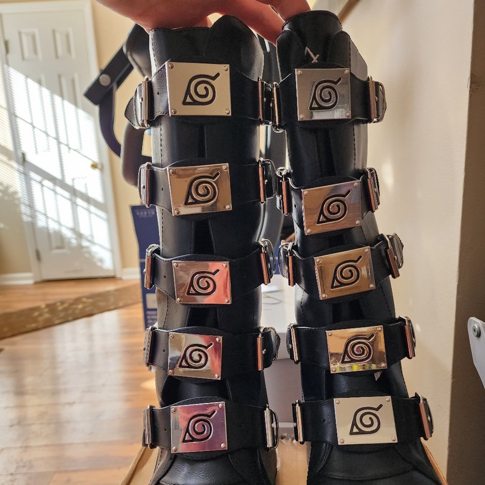 YRU x Naruto Collab Leaf Village Dune Platform Boots